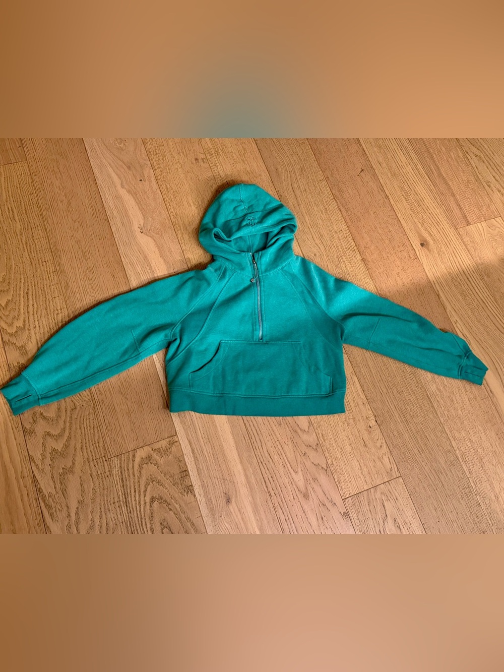 Lululemon Scuba Oversized 1/2 Zip Hoodie in Maldives Green, size M/L.